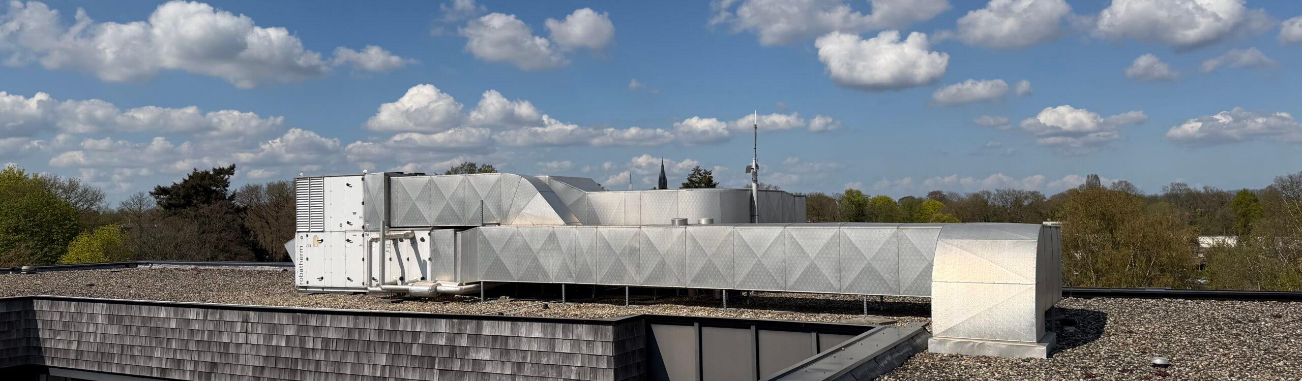 View from the Xebia Hilversum office rooftop featuring the Doomtenna